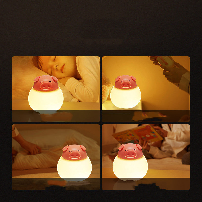 Pig Silicone Pat Lamp Bedroom